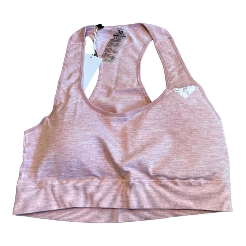 𝅺women's Best Wear MOVE SEAMLESS SPORTS BRA COLOR: Light Pink Marl
